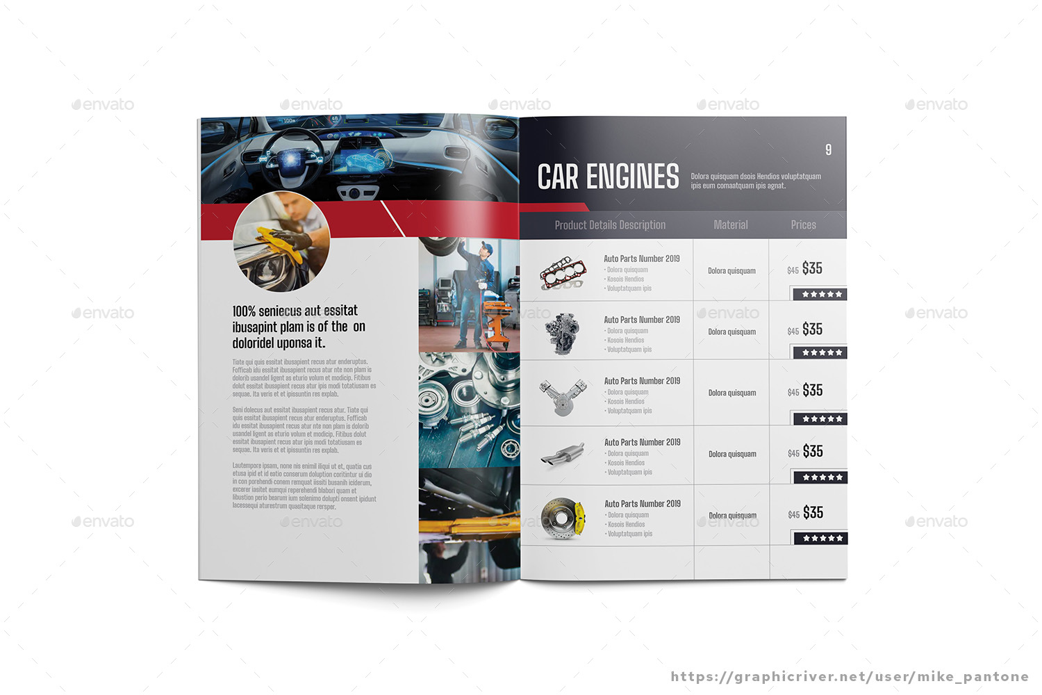 Auto Parts Shop Catalog, Print Templates GraphicRiver